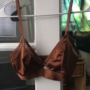 Bronze Satin Bralette